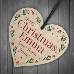 Personalied Wood Christmas Tree Decoration 1st Christmas Gift