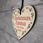 Personalied Wood Christmas Tree Decoration 1st Christmas Gift