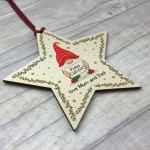 Personalised Christmas Tree Decoration Star Bauble Daughter Son