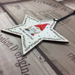 Personalised Christmas Tree Decoration Star Bauble Daughter Son