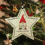 Personalised Christmas Tree Decoration Star Bauble Daughter Son