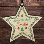 Merry Christmas Gift Personalised Christmas Tree Decoration