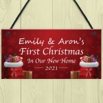 Personalised First 1st Christmas New Home Sign Christmas Decor