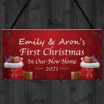 Personalised First 1st Christmas New Home Sign Christmas Decor