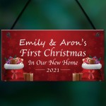 Personalised First 1st Christmas New Home Sign Christmas Decor