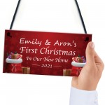 Personalised First 1st Christmas New Home Sign Christmas Decor