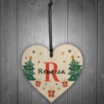 Personalised Baby First Christmas Custom Letter Bauble Tree