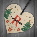 Personalised Baby First Christmas Custom Letter Bauble Tree