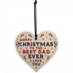Christmas Gift For Dad Hanging Wood Heart Bauble Gift For Him 