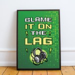 Framed Gaming Print For Bedroom Man Cave Gamer Gift Wall Art