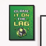 Framed Gaming Print For Bedroom Man Cave Gamer Gift Wall Art