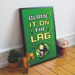 Framed Gaming Print For Bedroom Man Cave Gamer Gift Wall Art