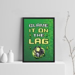 Framed Gaming Print For Bedroom Man Cave Gamer Gift Wall Art