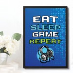Framed Gaming Print For Son Bedroom Games Room Gamer Gifts