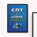 Framed Gaming Print For Son Bedroom Games Room Gamer Gifts