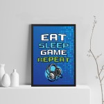 Framed Gaming Print For Son Bedroom Games Room Gamer Gifts