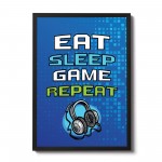 Framed Gaming Print For Son Bedroom Games Room Gamer Gifts