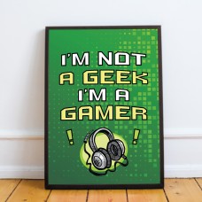Framed Gaming Print For Boys Bedroom Man Cave Gamer Gift Art