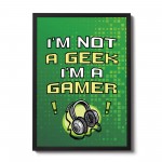 Framed Gaming Print For Boys Bedroom Man Cave Gamer Gift Art
