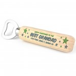 Personalised Wooden Bottle Opener Christmas Gift For Grandad