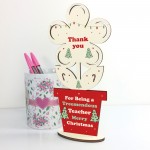 Thank You Christmas Gift For Teacher Standing Wood Flower