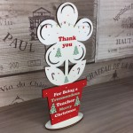 Thank You Christmas Gift For Teacher Standing Wood Flower