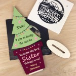 Christmas Gift For Sister Wooden Christmas Tree Thank You Sister