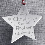 Christmas Gift For Brother Engraved Hanging Christmas Bauble
