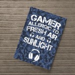 FUNNY Gaming Print Camo Boys Bedroom Sign Gamer Gift For Son