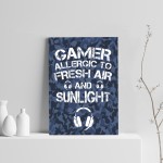FUNNY Gaming Print Camo Boys Bedroom Sign Gamer Gift For Son
