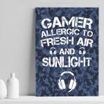 FUNNY Gaming Print Camo Boys Bedroom Sign Gamer Gift For Son
