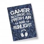 FUNNY Gaming Print Camo Boys Bedroom Sign Gamer Gift For Son
