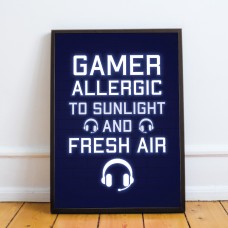 Funny Gamer Gifts Gaming Framed Print Boys Bedroom Man Cave 