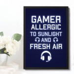 Funny Gamer Gifts Gaming Framed Print Boys Bedroom Man Cave 
