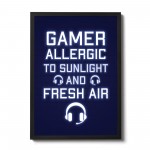 Funny Gamer Gifts Gaming Framed Print Boys Bedroom Man Cave 