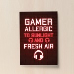FUNNY Gaming Print Neon Boys Bedroom Man Cave Sign Gamer Gift