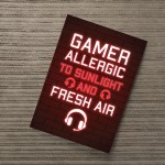 FUNNY Gaming Print Neon Boys Bedroom Man Cave Sign Gamer Gift