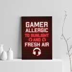 FUNNY Gaming Print Neon Boys Bedroom Man Cave Sign Gamer Gift