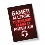 FUNNY Gaming Print Neon Boys Bedroom Man Cave Sign Gamer Gift