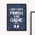 Gamer Funny Framed Print For Bedroom Games Room Novelty Gift
