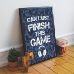 Gamer Funny Framed Print For Bedroom Games Room Novelty Gift