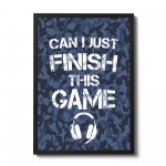 Gamer Funny Framed Print For Bedroom Games Room Novelty Gift