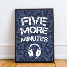 Gamer Five More Minutes Framed Print Gift For Son Brother