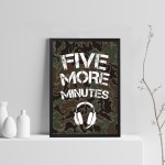 Five More Minutes Framed Gamer Print Boys Bedroom Decor Gaming