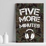 Gaming Five More Minutes Novelty Wall Art Gamer Gifts Bedroom