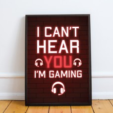 Novelty Framed Gaming Print Gamer Poster Boys Bedroom Decor