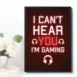 Novelty Framed Gaming Print Gamer Poster Boys Bedroom Decor