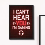 Novelty Framed Gaming Print Gamer Poster Boys Bedroom Decor