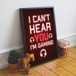 Novelty Framed Gaming Print Gamer Poster Boys Bedroom Decor