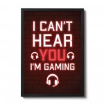 Novelty Framed Gaming Print Gamer Poster Boys Bedroom Decor